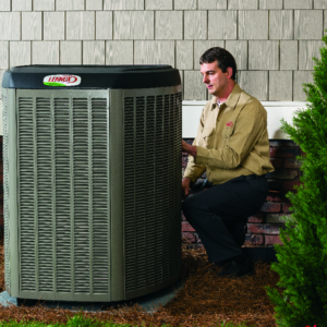 Technician with Condenser